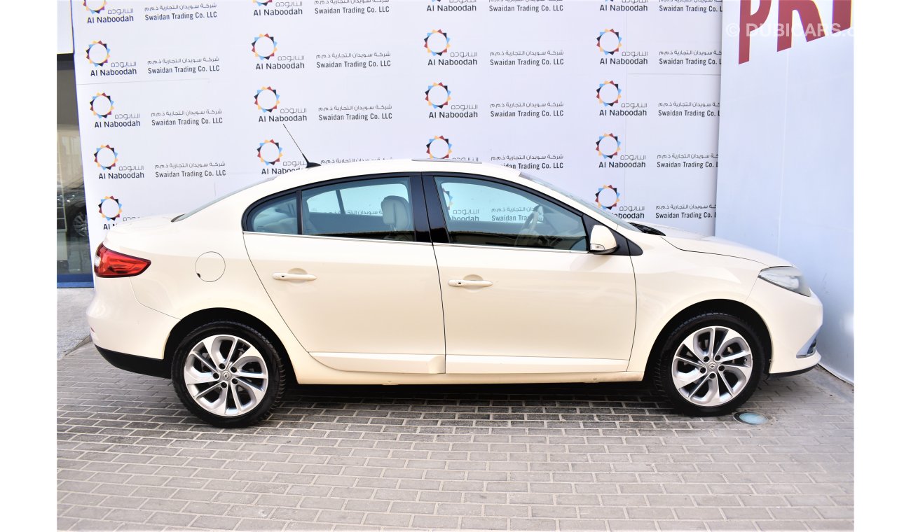 Renault Fluence | AED 740 PM | 0% DP | 2.0 LE FULL OPTION GCC DEALER WARRANTY