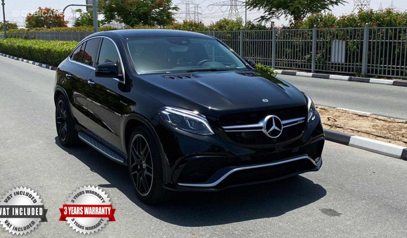 مرسيدس بنز GLE 63 AMG 4Matic V8 Biturbo، أسود، 0 كم، الضمان: 3 سنوات أو 100,000 كم، 2019