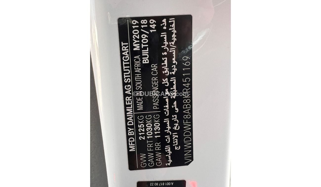 Mercedes-Benz C 200 AMG Pack Mercedes C200 AMG Full option Panoramic  GCC 2019  UNDER WARRANTY