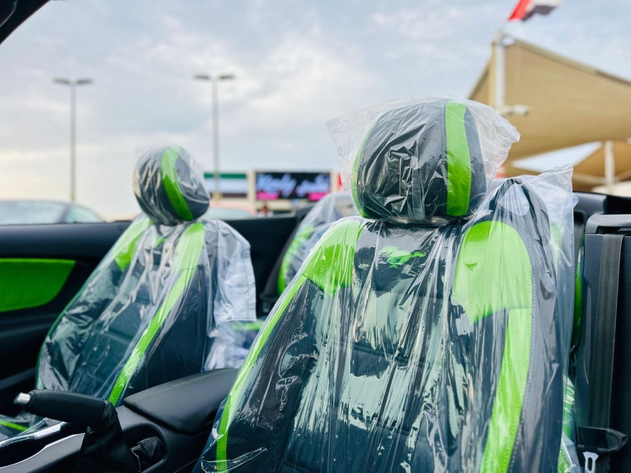 Ford Mustang EcoBoost Convertible | Monthly AED 1060/- | 0% DP | Custom Leather Seats | Fog Lights | # 13059