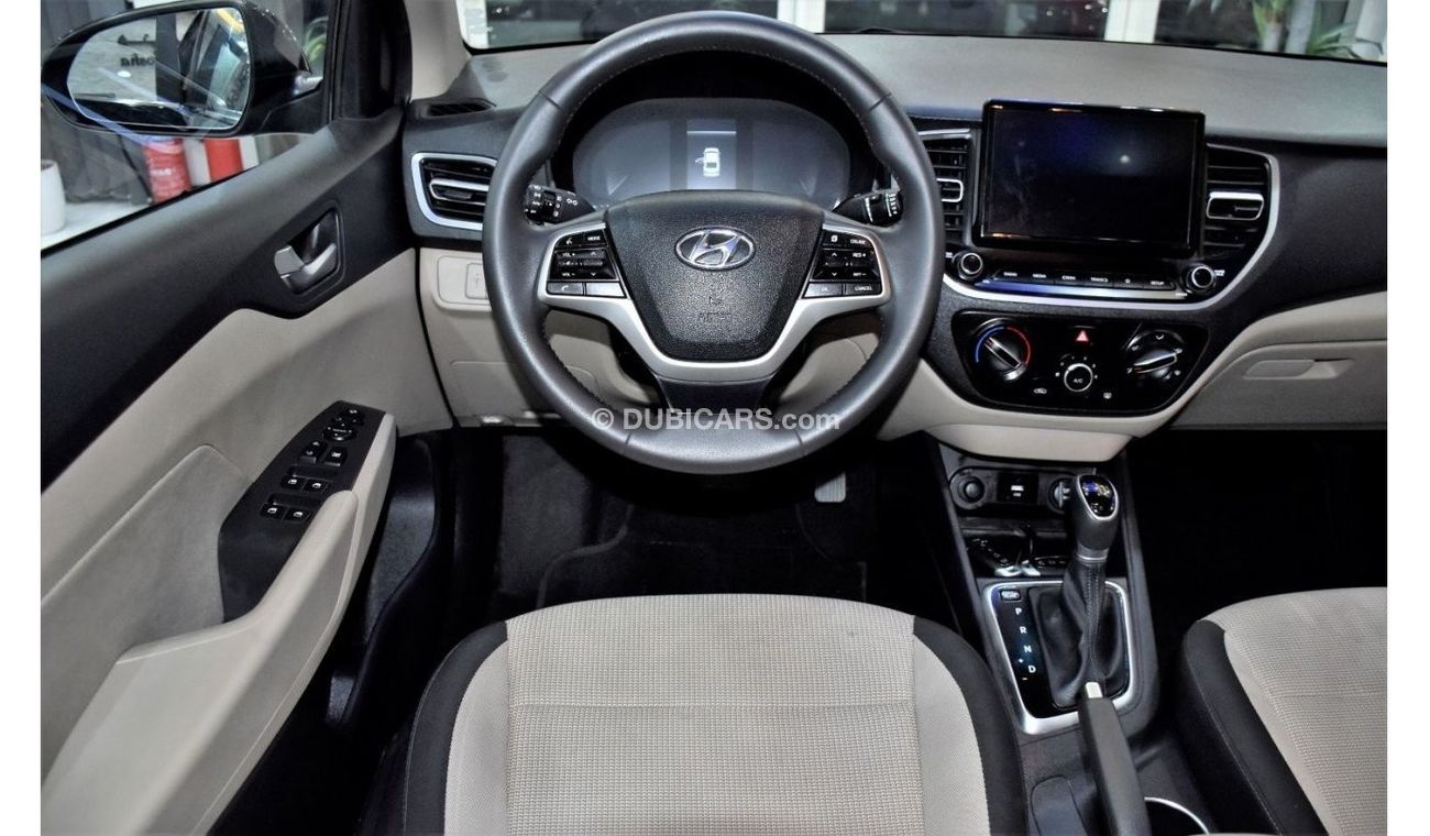 Hyundai Accent EXCELLENT DEAL for our Hyundai Accent 1.6 ( 2022 Model ) in Blue Color GCC Specs