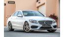 مرسيدس بنز C200 AMG 2015 GCC under Dealer Warranty with Zero Downpayment.