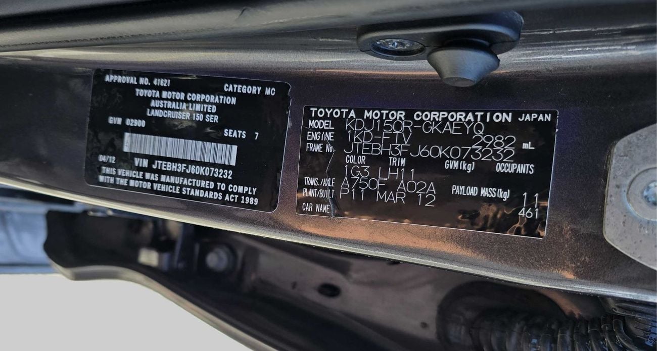 Toyota Prado 4x4 Diesel 2.8L Right Hand Drive (Export only)