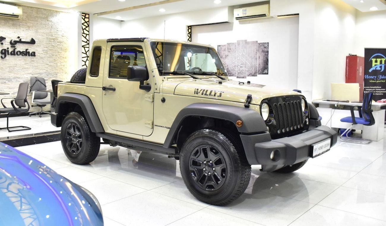 Jeep Wrangler EXCELLENT DEAL for our Jeep Wrangler JK Willys ( 2018 Model ) in Beige Color GCC Specs