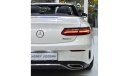 Mercedes-Benz E 400 EXCELLENT DEAL for our Mercedes Benz E400 4Matic CONVERTIBLE ( 2018 Model ) in White Color Japanese