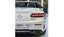 مرسيدس بنز E 400 EXCELLENT DEAL for our Mercedes Benz E400 4Matic CONVERTIBLE ( 2018 Model ) in White Color Japanese