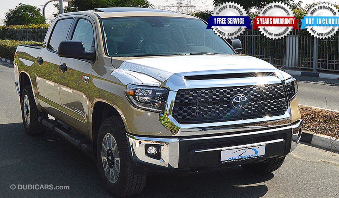 Toyota Tundra 2020 Crewmax SR5 TRD, 5.7L V8 0km w/ 5Yrs or 200K km Warranty from Dynatrade + 1 Free Service