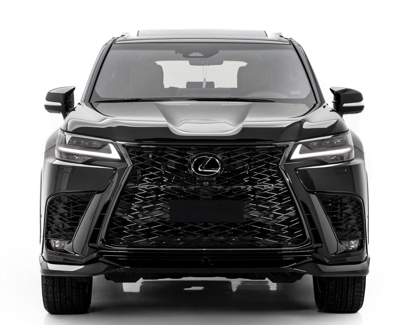 لكزس LX 700h F SPORT سيارة F-Sport موديل 2026 باللونين الأسود والأحمر (بدون نظام ركن آلي)