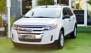 Ford Edge Imported 2013, white color inside Beige No. 2, sensors, alloy wheels and rear spoiler stabilizer, in