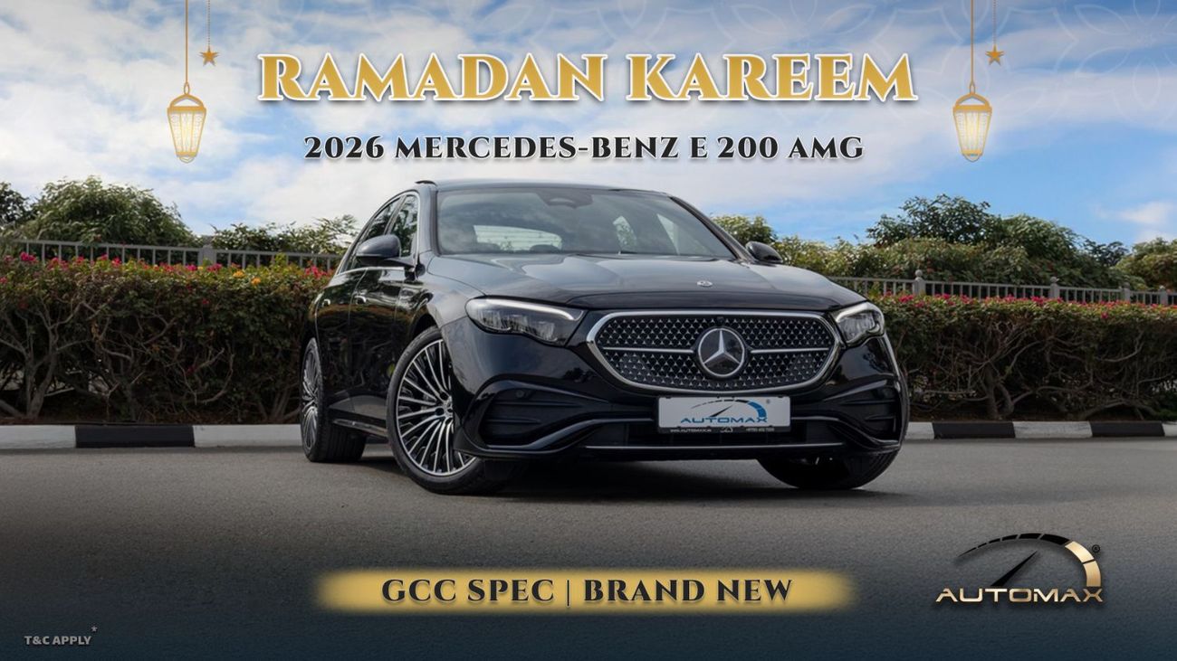 Mercedes-Benz E200 AMG EQ Boost 2.0L RWD 2026 GCC 0Km With 2 Years Unlimited Mileage Warranty @Official Dealer