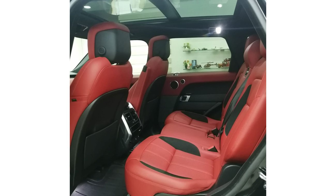 لاند روفر رانج روفر سبورت إتش أس إي RANGE ROVER SPORT 2020 BLACK V8 - 5.0 L SUPERCHARGED PANORAMA RED LEATHER INTERIOR HYDRAULIC PROJECT