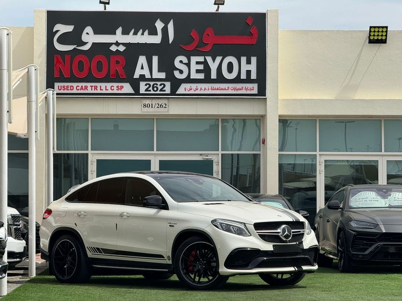 مرسيدس بنز GLE 63 AMG مرسيدس GLE63S خليجي 2018 صبغ وكالة تشييكات الوكالة تحت الضمان بحاله ممتازه