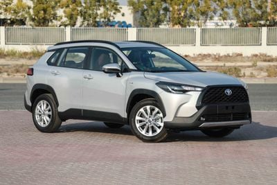 تويوتا كورولا كروس 1.8 Hybrid MID - Silver inside Red | Export Only