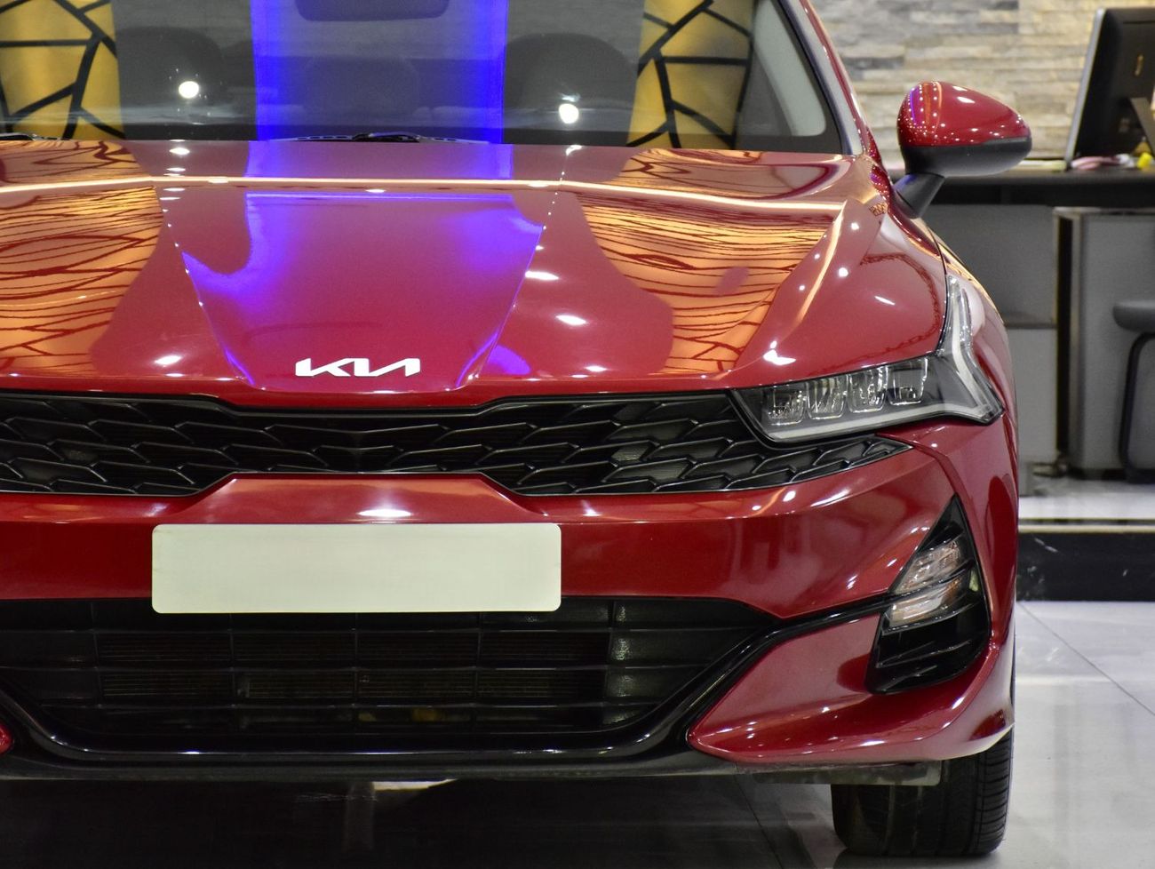 Kia K5 EXCELLENT DEAL for our KIA K5 ( 2022 Model ) in Red Color GCC Specs
