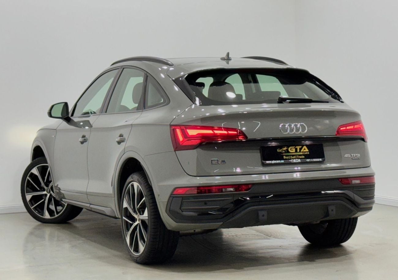 Juego De Insignias/emblemas Negros Brillantes Para Audi Q5 2020+ (45 TFSI, Quattro, S-Line)