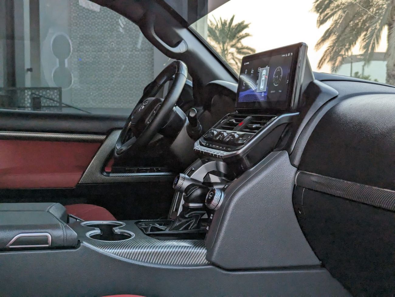 Toyota Land Cruiser Toyota Landcruiser 2016 LHD black exterior and red interior 7 seaters