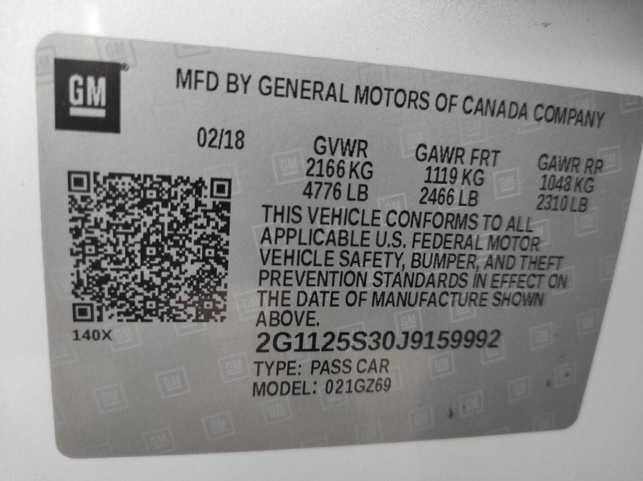 Chevrolet Impala Chevrolet impala 2018 V6 premier full options with out sunroof