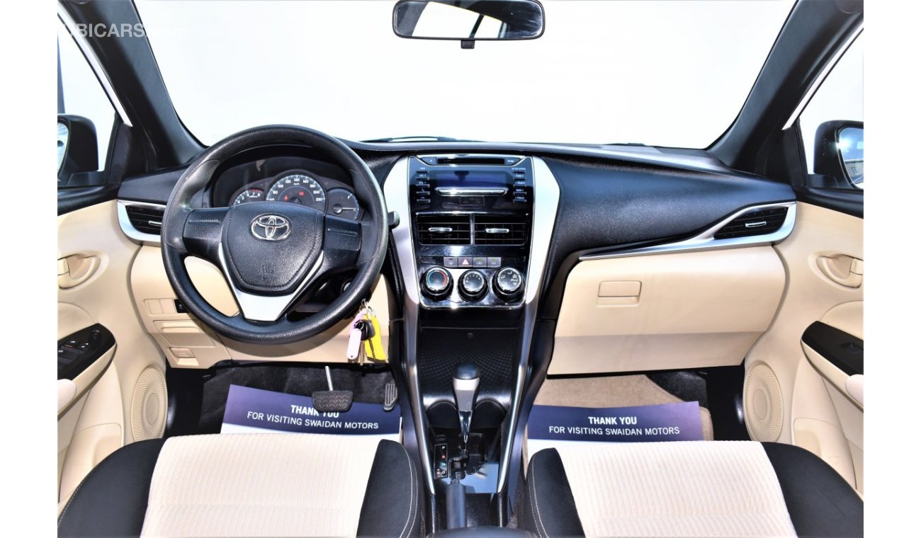 Toyota Yaris AED 1076 PM | 1.3L SE HB GCC DEALER WARRANTY