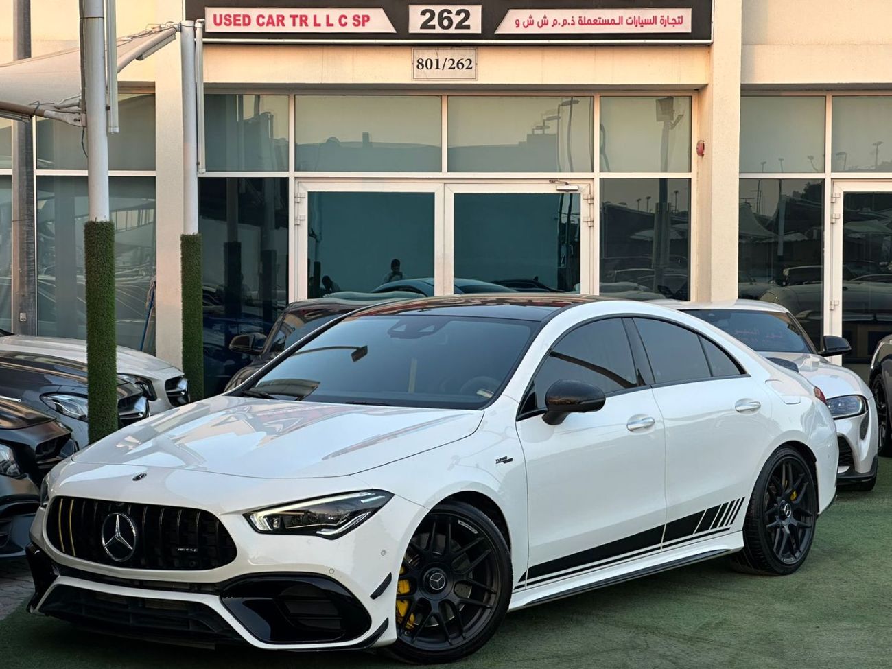 مرسيدس بنز CLA 45 S  AMG مرسيدس بنز AMG CLA45S خليجي فل ابشن صبغ وكاله تشييكات وكاله تحت الضمان بحاله ممتازه