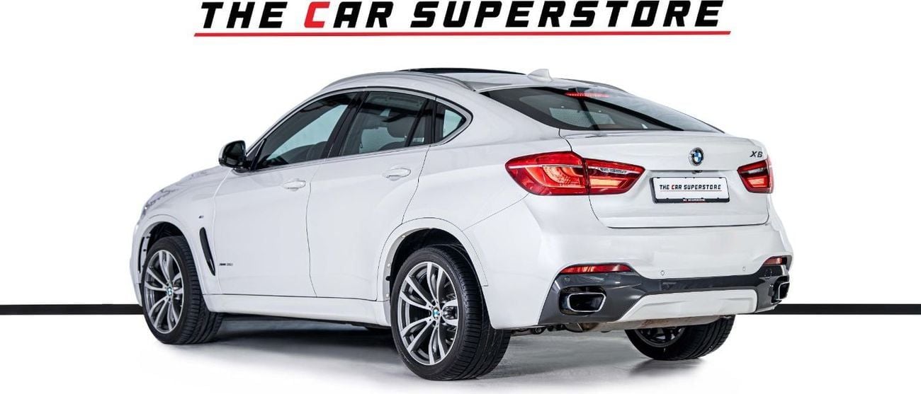 BMW X6 35i M Sport 3.0L X-Drive-MSport-GCC-Pearl White-Premium Red Leather Interior-M Sports Seats