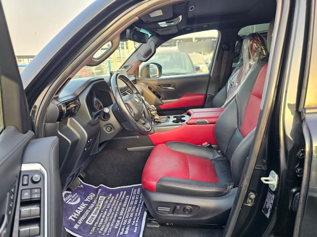 تويوتا لاند كروزر Toyota landcruise 2022MODEL twin turbo Gr sports 3.5 petrol v6 Colour Black Interior Red push start 