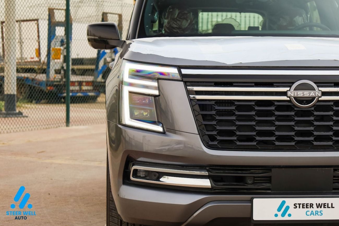 Nissan Patrol 2026 LE Platinum | GCC | 3.5L V6 | AWD | 9AT | Red Interior | Height Control