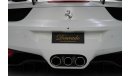 فيراري 458 Spider | Italia | Type F142 | Used | 2014 | White Bianco Avus