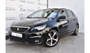 Peugeot 308 AED 1468 PM | 1.6L GT LINE 2020 GCC AGENCY WARRANTY UP TO 2025 OR 100000KM