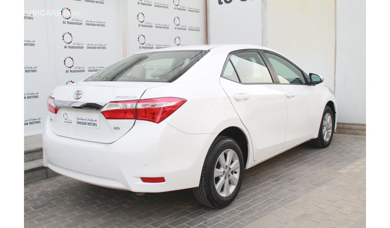 Toyota Corolla 2.0L SE 2015 MODEL GCC SPECS