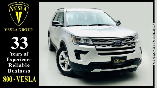 Ford Explorer XLT + 4WD + LEATHER SEATS + NAVIGATION + CAMERA / GCC / 2018 / UNLIMITED MILEAGE WARRANTY / 1,320DHS