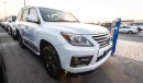 لكزس LX 570 FACELIFTED TO 2015 sports ( RIGHT HAND DRIVE ) ( EXPORT ONLY) pearl white with tan interior