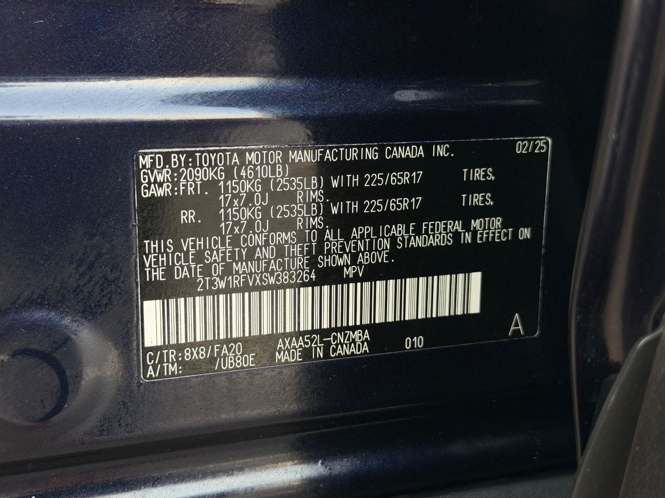 Toyota RAV4 XLE 2025 TOYOTA RAV4 XP FULL OPTIONS IMPORTED FROM USA