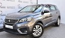 Peugeot 5008 1.6L ACTIVE 2018 GCC SPECS AGENCY WARRANTY UP TO 2023 OR 100000KM