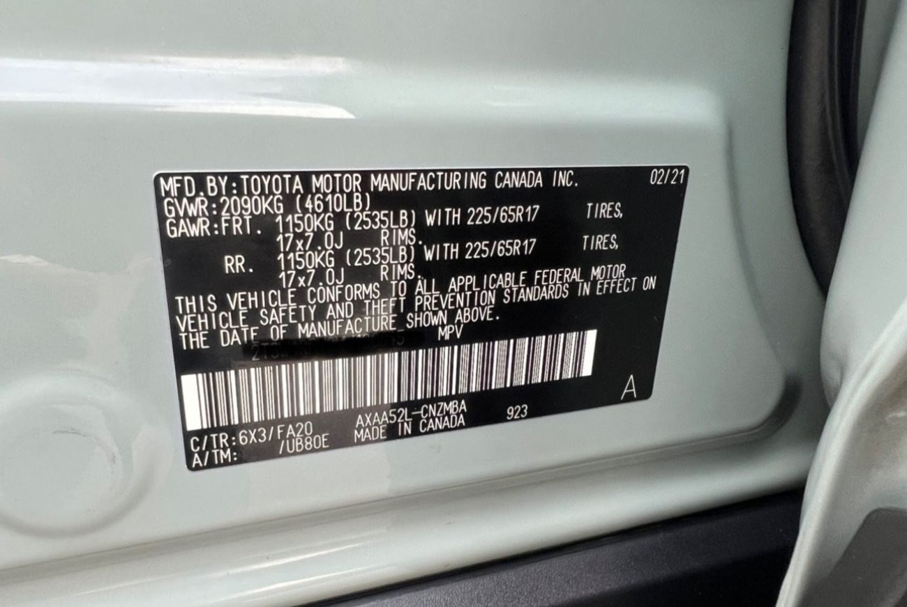 Toyota RAV4 2021 XLE LIMITED SUNROOF RUN AND DRIVE USA IMPORTED