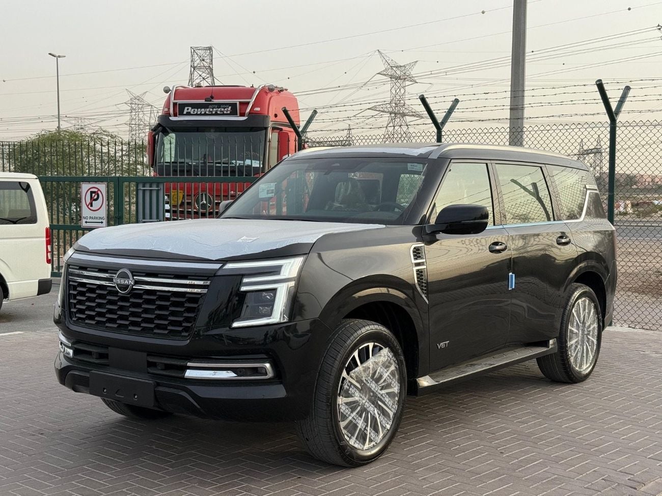 نيسان باترول LE Platinum City 3.5L 2026 black inside Tan  interior