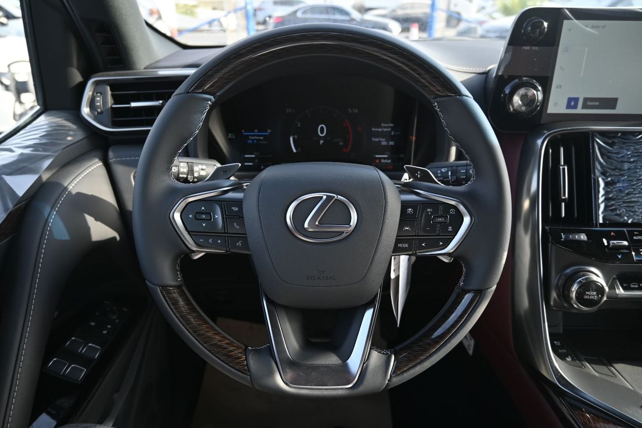 لكزس LX 700h Lexus LX700h Signature 3.5L Twin-Turbo + Hybrid V6, Model 2026, Color Black inside Red