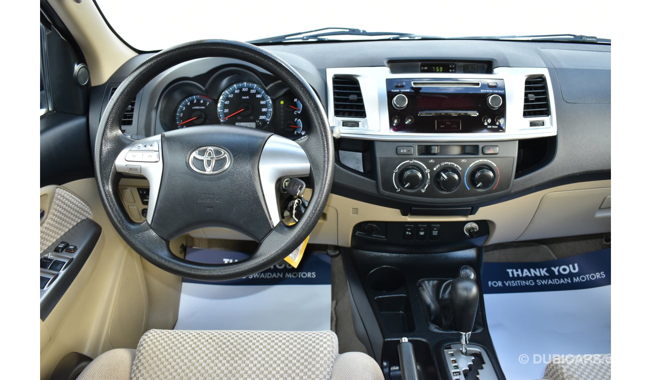 Toyota Fortuner 2.7L EXR 2015 GCC SPECS WITH DEALER WARRANTY