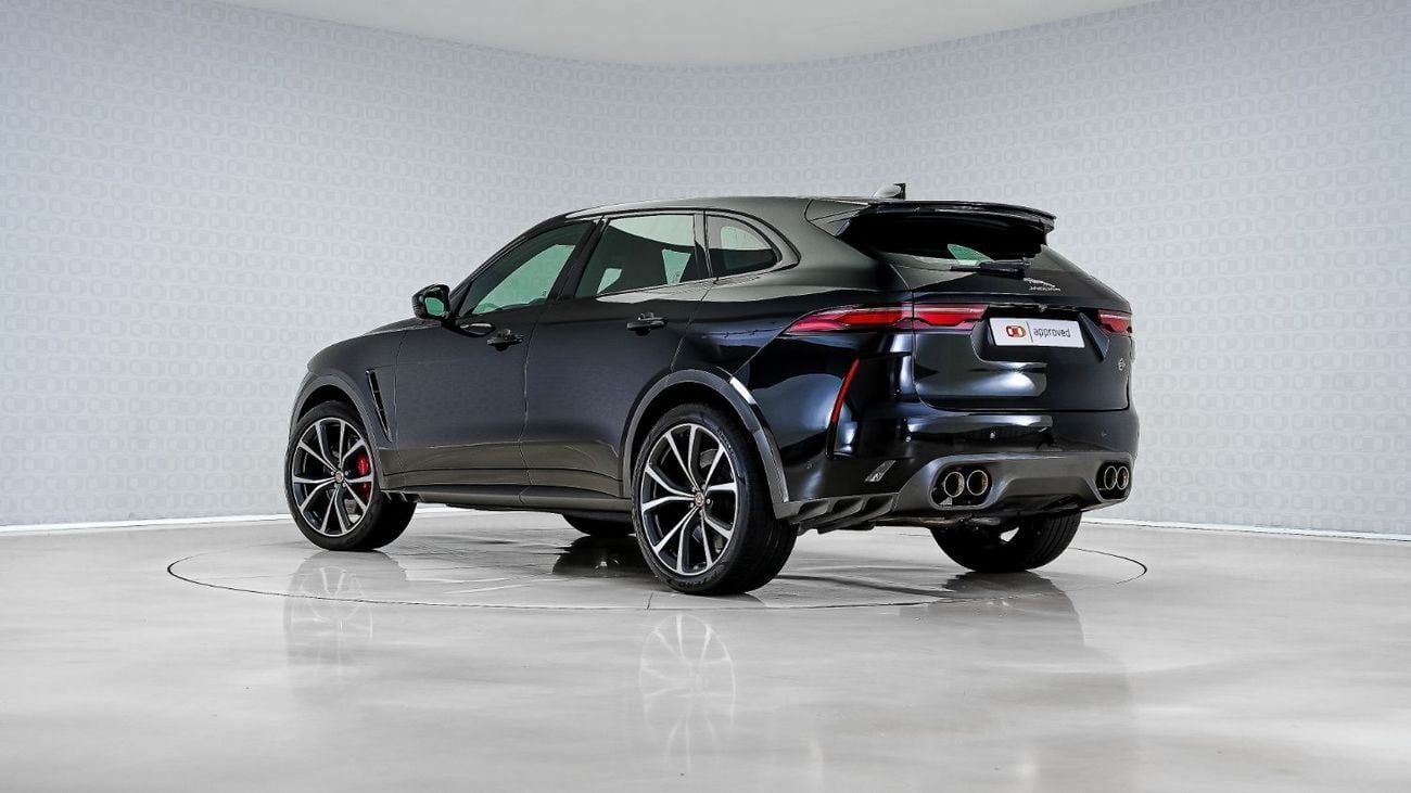 Jaguar F Pace SVR 5.0L Special Offer | AED 4,423 PM | Super Low KM, Warranty, Service Oct 2028 | F Pace P550 SVR