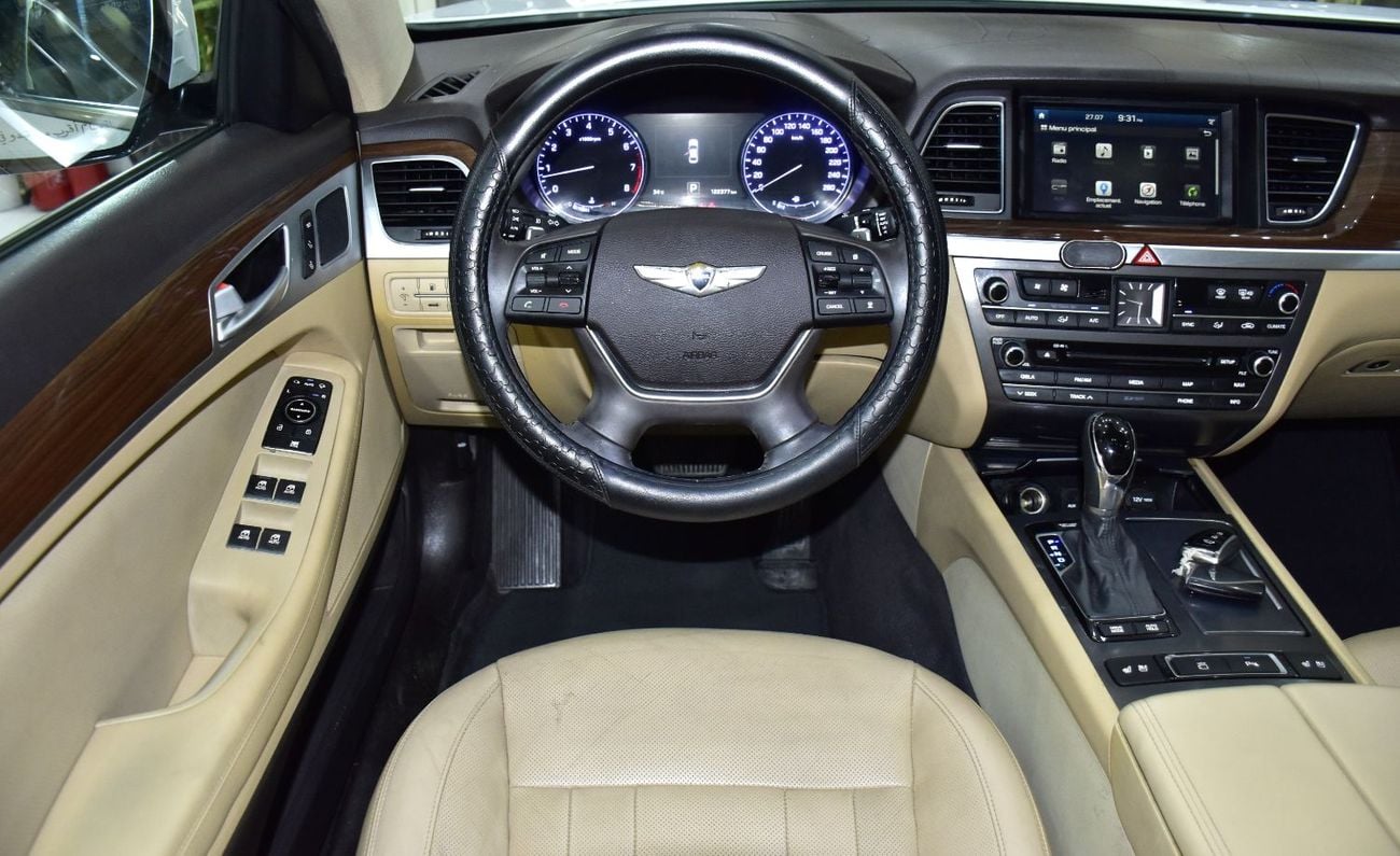 Hyundai Genesis PLATINUM EXCELLENT DEAL for our Hyundai Genesis 3.8 ( 2016 Model ) in White Color GCC Specs