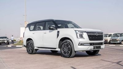 Nissan Patrol SE PLATINUM CITY 2026 Nissan Patrol SE Platinum 3.8L AT Petrol (White-Red) Black Roof (Export Only)
