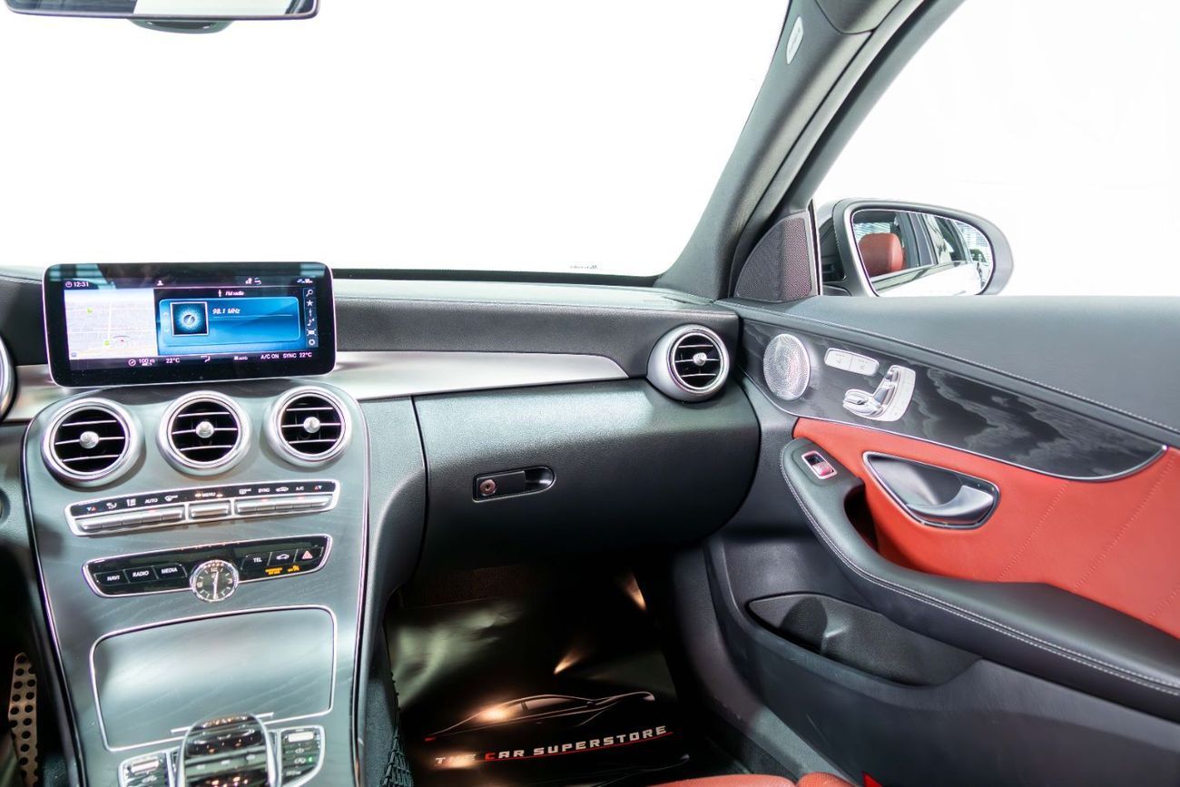 Mercedes-Benz C 43 AMG Std 3.0L 4 Matic-GCC-19 Inch Black Rims-Panoramic Roof-Active Sports Exhaust