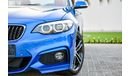 BMW M2 220i M-Kit - Warranty - GCC - AED 2,856 Per Month - 0% Downpayment