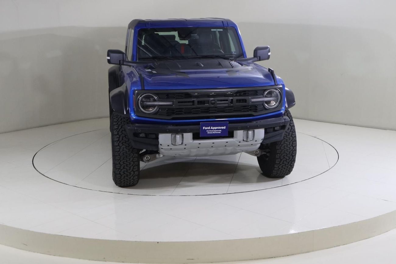 Ford Bronco Raptor B4D4925 BRONCO 4 DOORS RAPTOR 3.0L V6 ECOBOOST W/ ORANGE SBELTS BLACK/BLUE LTHR SSQTCH