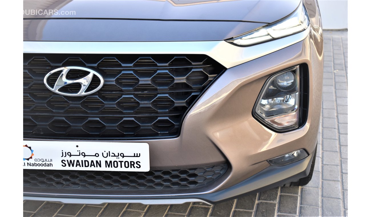 هيونداي سانتا في AED 1858 PM | 0% DP | 2.4L 2WD 2019 GCC WARRANTY