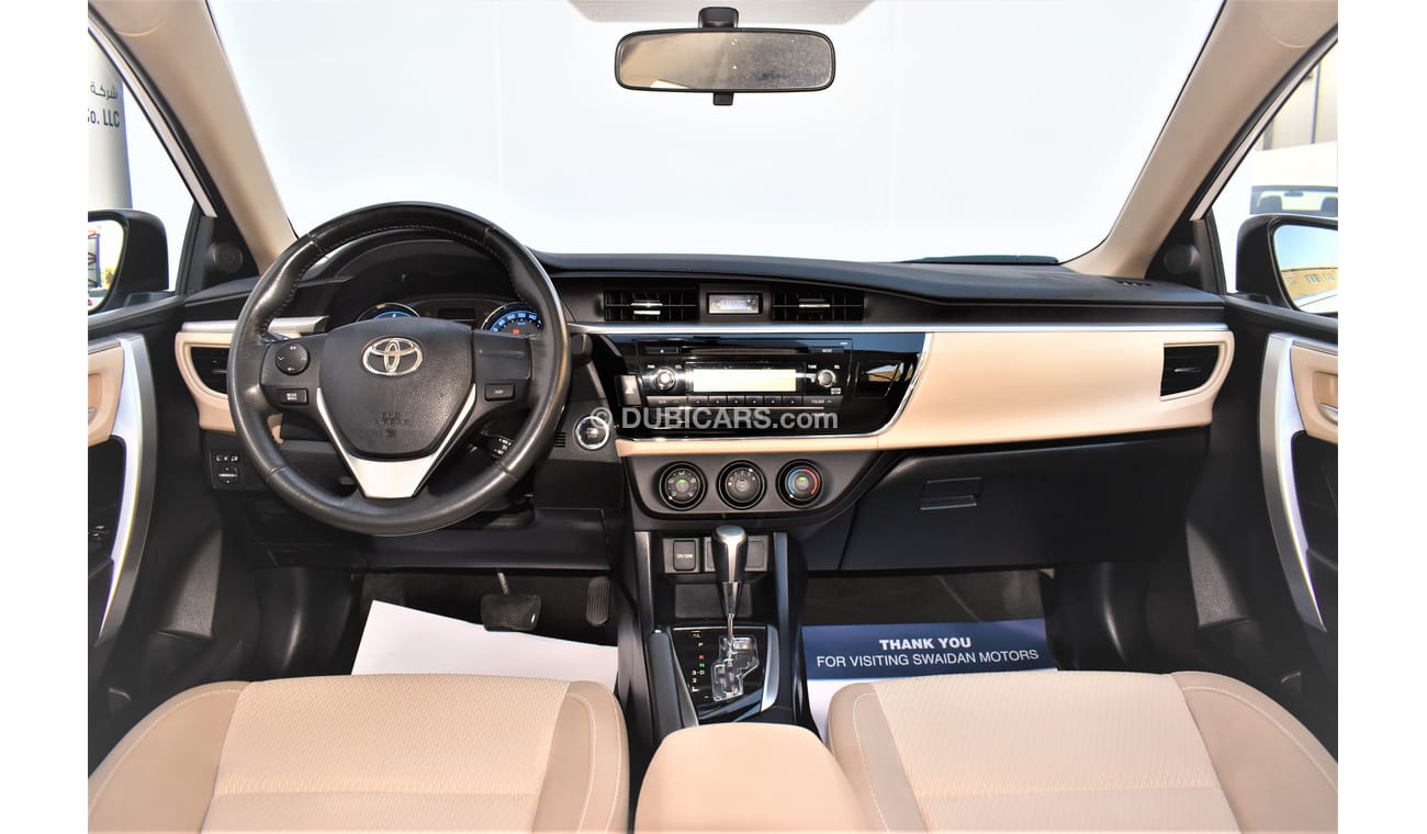 Toyota Corolla 1.6L SE+ 2015 GCC SPECS
