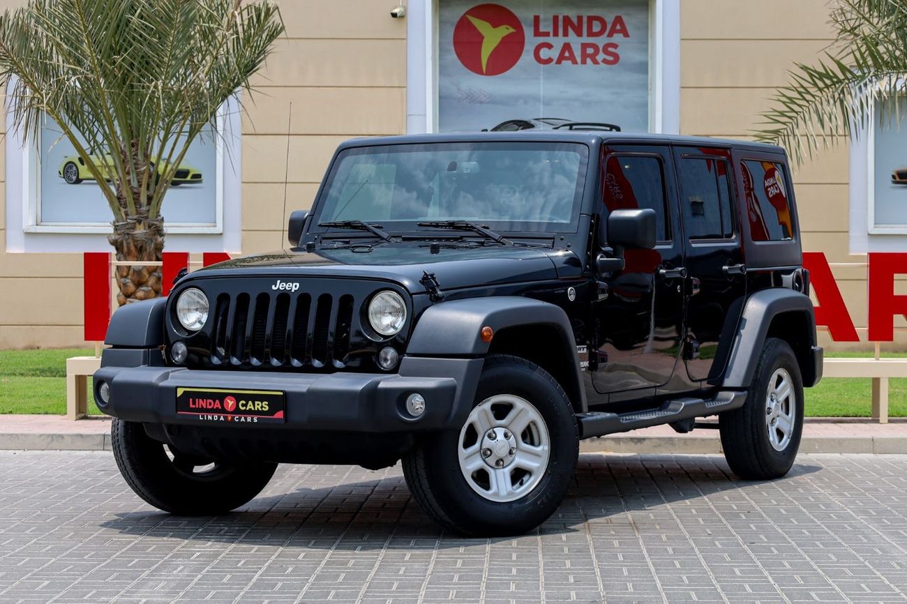 جيب رانجلر Jeep Wrangler Unlimited Sport  2018 GCC under Warranty with Flexible Down-Payment/ Flood Free.