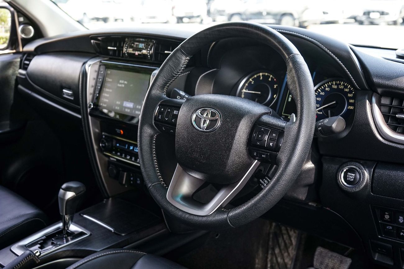 تويوتا فورتونر The Toyota Fortuner is a mid-size, seven-seater SUV known for its robust, off-road capability and is