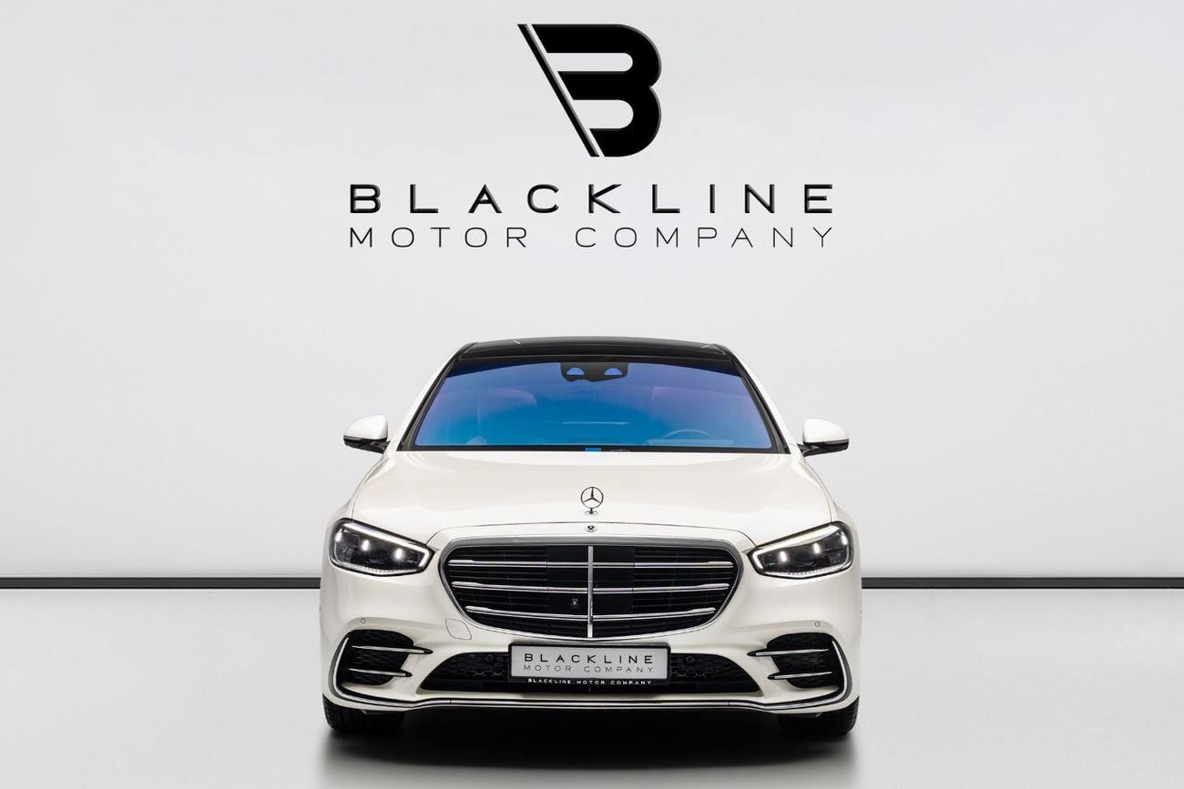 مرسيدس بنز S 500 4MATIC L BUY NOW, PAY 2027 | THE BLACKLINE STANDARD | 2027 Mercedes Warranty + Service Contract, Low KMs, GCC