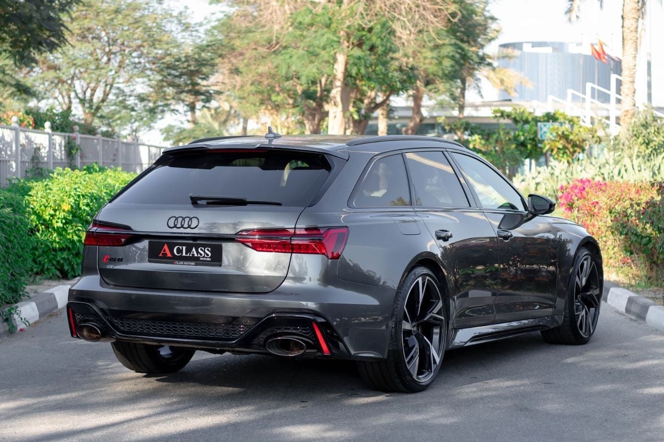 Audi RS6 2024 Audi RS6 Performance with 4.0L twin-turbo V8, 621 hp, 627 lb-ft torque, 8-speed automatic 2024