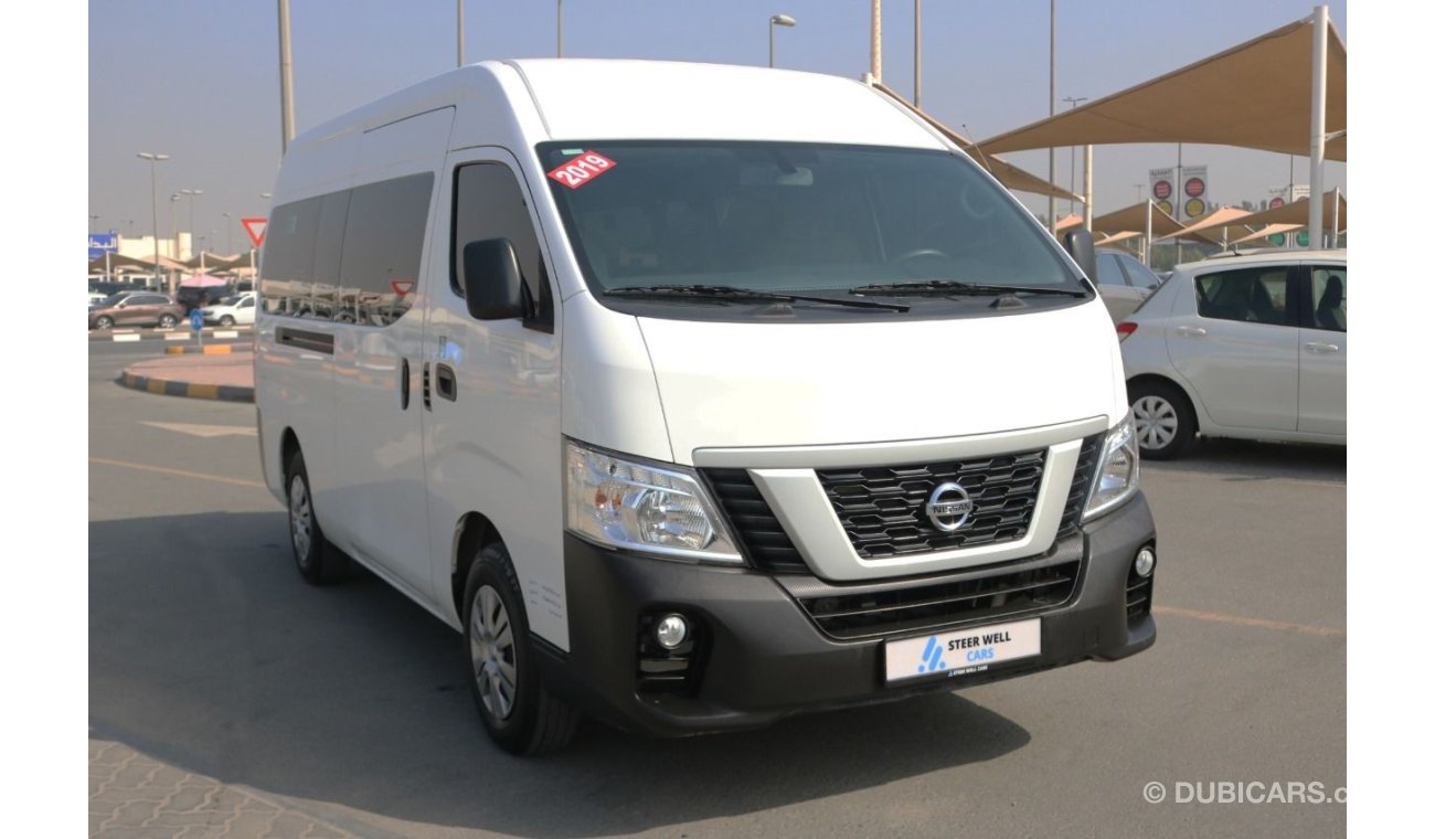 Nissan Urvan 2019 GCC SPECS AND AUTOMATIC GEAR UNDER WARRANTY EXCLUSIVE OF VAT